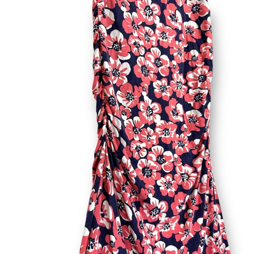 Lilly Pulitzer Island Coral Build Me Up One Shoulder Ruched Dress | M | Stretch - Picture 5 of 9